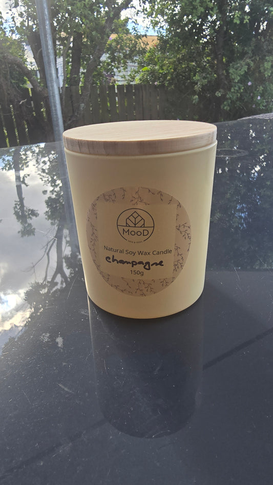 Pastel Yellow Soy Candle with Wooden lid